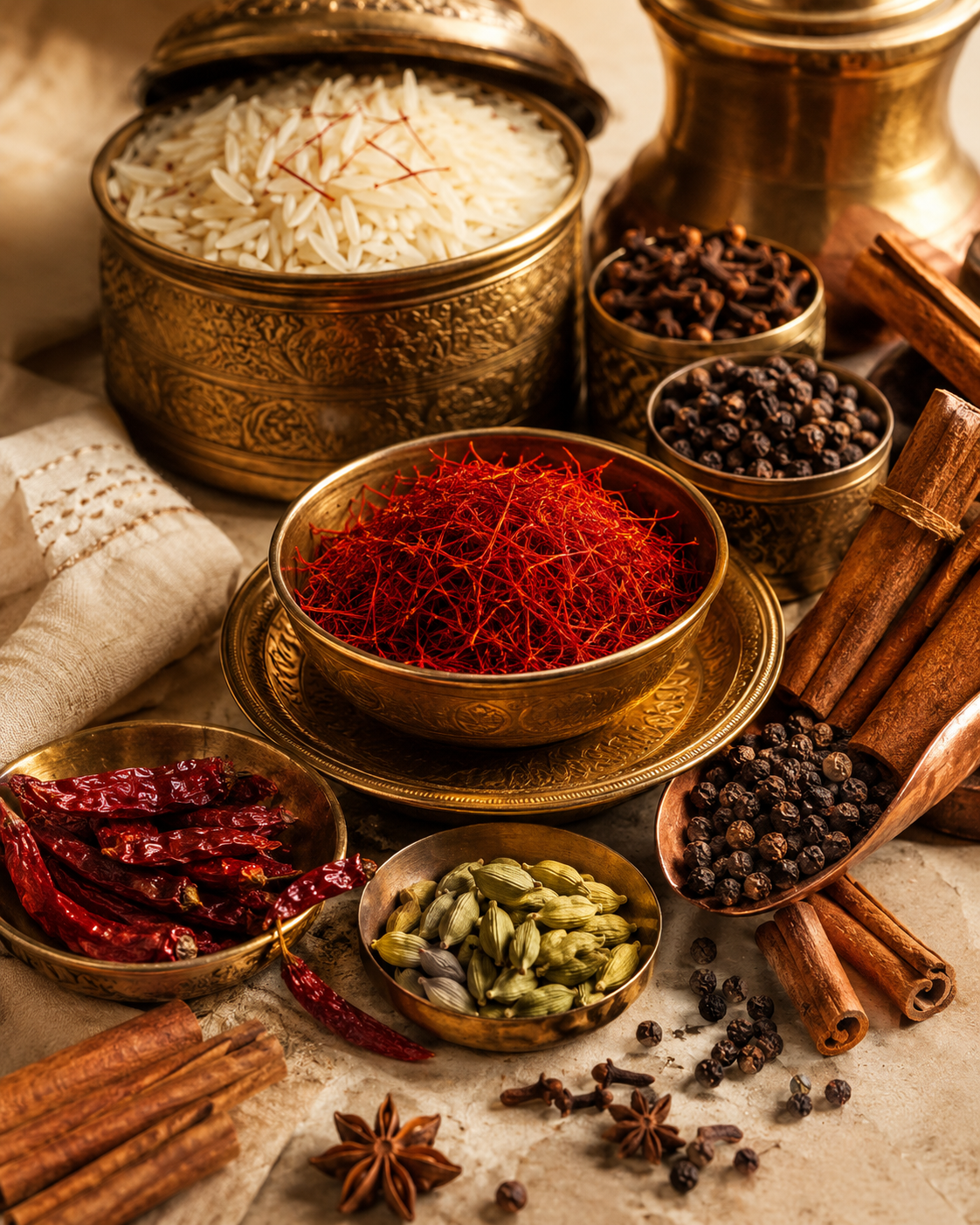 Saffron and Arabian spices used in KESAR dishes